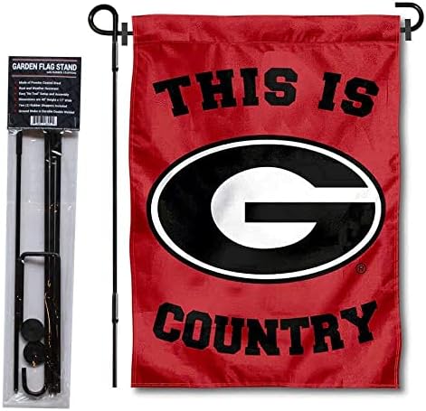 Esta é a bandeira do jardim do país de UGA Bulldogs e o suporte do suporte do suporte de bandeira