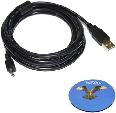 HQRP Extra Longo de cabo USB de 10 pés compatível com UC-E4 UC-E5 se encaixa Nikon Coolpix/SLR D2H, D2HS, D2X, D2XS,