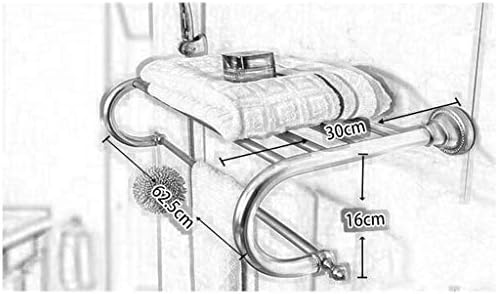 Zuqiee Storage Basking Shelf Rack Rack de barra multifuncional de armazenamento de alumínio Banheiro varanda 62.5 16 30cm