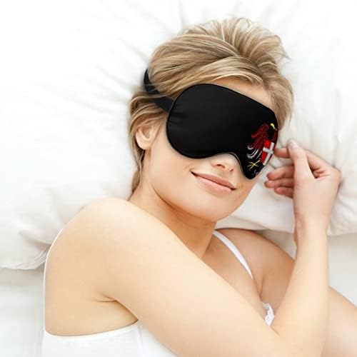 Bandeira de Viena Sleep Máscara para os olhos Tampas de olho macias bloqueando luzes vendidas com cinta ajustável para tirar uma soneca