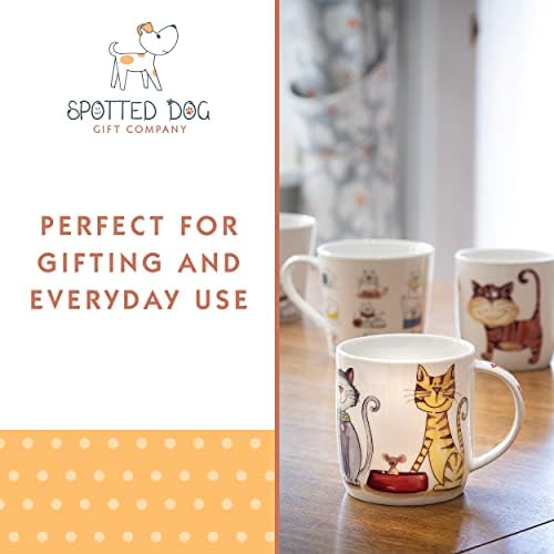 Companhia de presentes para cães manchados - Copo de caneca de café para amantes de cães, porcelana de cerâmica com