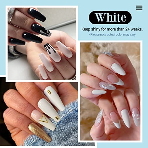 AzureBeauty Dip Powder Color Branco, Branco, Manicure de unhas de unhas básicas Manicure Manicure Salon Diy em casa,