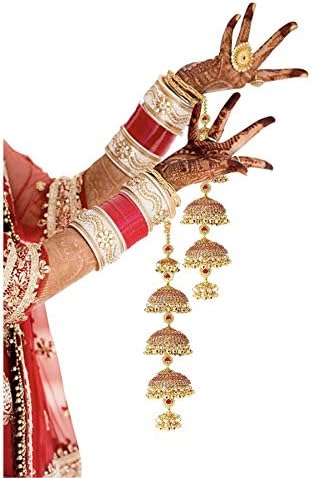 Madeiro de casamento tradicional Kalira/Kalere/Kaleera/Bridal Hand pendurando Kalira para noivas, mulheres e meninas.9429 Por indiano