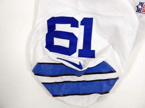 2013 Dallas Cowboys Ryan Mack #61 Jogo emitido White Jersey - Jerseys não assinados da NFL usada
