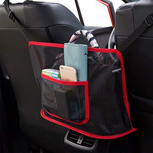 Porta de bolso de bolso da rede de carros Huansi, espaço de armazenamento extra entre assentos, bolsa de armazenamento de malha