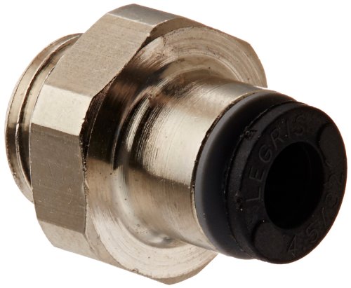 LeGRIS 3101 04 10 Ajuste de níquel, conector embutido de bronze, conector embutido, 5/32 ou 4 mm de tubo od x 1/8 BSPP MACH