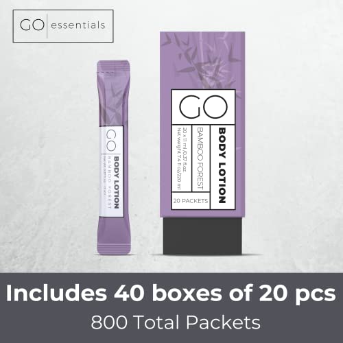 GO Essentials Travel Loção Pacotes - Loção de corpo único e de uso para a pele hidratada e produtos de higiene pessoal