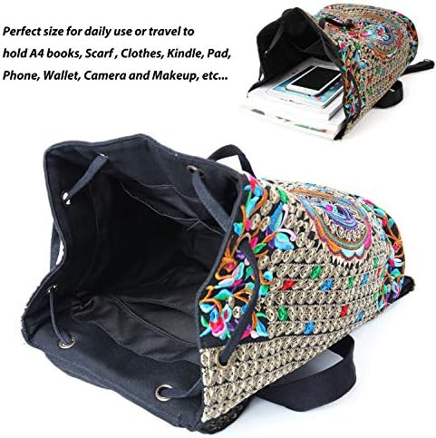 Goodhan Women Backpack Backpack de Goodhan Bolsa de ombro de viagem étnica