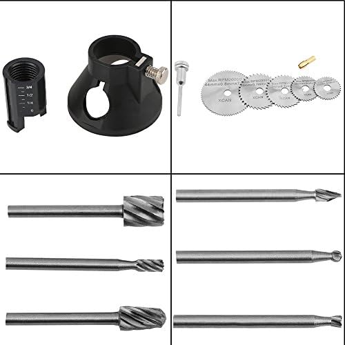 Conjunto de ferramentas rotativas 14pcs, HSS Cutter SAW Lâminas de haste Cabeça de haste Acessório fixo Acessório de madeira Acessórios