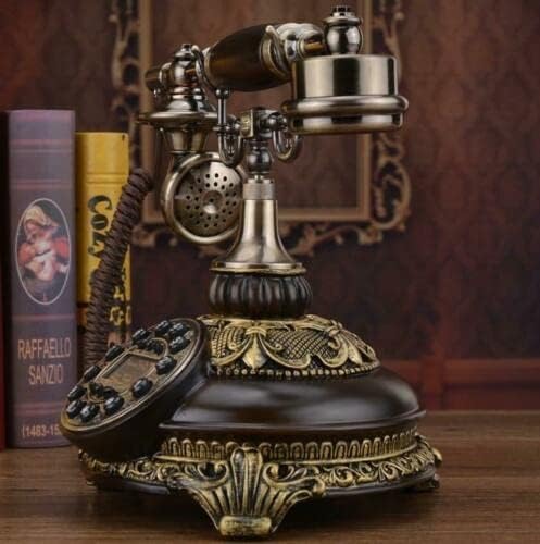 Antigo Antigo Retro Retro Rotivo Desk -Mal de Madeira Telefone