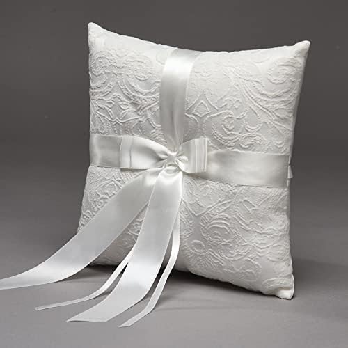 Travesseiro de anel de casamento de betaulife, travesseiro de portador do anel de marfim, almofada de portador de anel para festa de casamento