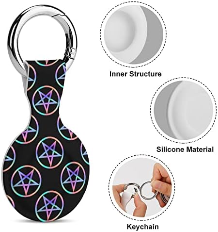 Magic Bright Bright Pentagram Caso de proteção compatível com o suporte do localizador anti-perdido para a carteira de colarinho de gato cães cães