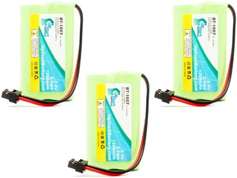 3 Pacote - Substituição para UNIDEN DECT1588-5 Bateria - Compatível com Bateria de telefone sem fio BT -1007 uniden