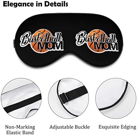 Máscara do sono de mamãe de basquete Tampa de máscara de máscara de máscara de máscara leve com alça ajustável para homens mulheres