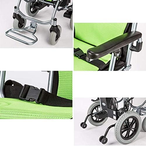 Neochy Fashion Portable Wheelwair Lightweight aberto Compacto dobrável rápido com energia elétrica ou cadeiras de rodas manual de 12 milhas Green Green
