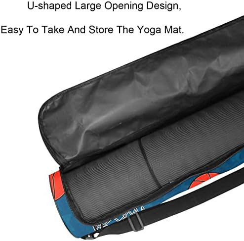 Yoga Mat Carry Bag Gym Beach Pilates Carrier Bags preto escuro, 6,7x33.9in/17x86 cm
