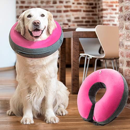 GOOBBOBO ELEFICAÇÃO ELEFICAÇÃO ELE ELE E-GOLAR para cães e gatos-colar de rosca inflável macia projetada para proteger pequenos ou