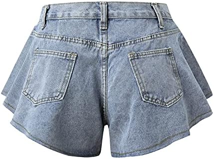 Jean Shorts Summer Summer Summer Casual Cantura Alta Denim Surquits de férias de férias angustiados Lounge Lounge