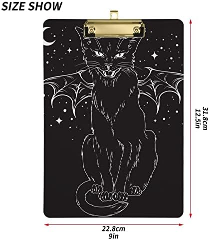 PROGRAS DE HALLOWEEN BLACK CLIPLIPRAÇÃO Moda de metal de enfermagem A4 Tamanho da carta de letra Comboard com quadro de