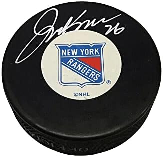 Joe Kocur assinou o New York Rangers Puck - Pucks autografados da NHL