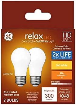 GE RELAFLIP 2 40 W 40 W Equivalente Dimmível Soft White A15 Luminária LED Lâmpadas Lâmpadas Base média