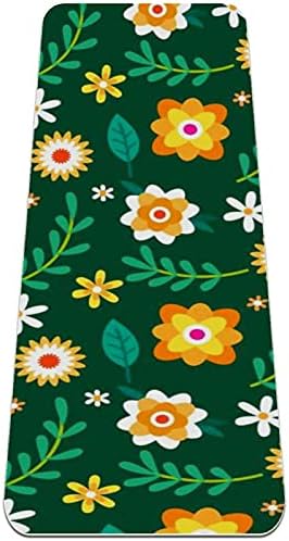 Siebzeh Floral Green Premium Premium de Yoga MAT ECO AMPRECIAMENTO DE RORACE VAI MATO NÃO SLIP para todos os tipos de ioga de exercício