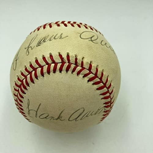 Hank Aaron Henry Louis Aaron Nome completo assinado beisebol com JSA CoA Rare - Bolalls autografados