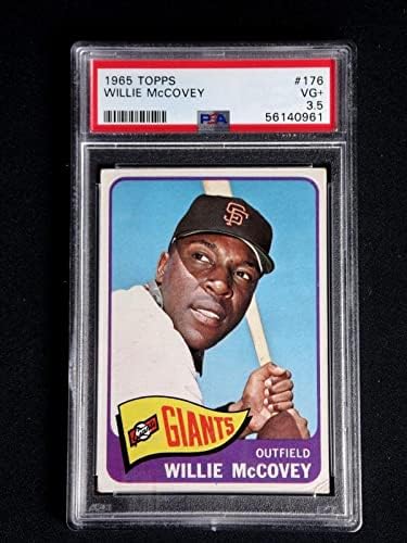 Willie McCovey 1965 Topps Baseball Card #176 PSA 3.5 muito bom+ Hof Giants - Cartões de beisebol com lajes