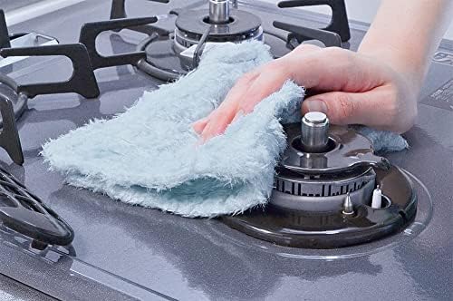 Pano de limpeza de cozinha ippinka para manchas e graxa - conjunto de 2 - sem necessidade de detergente - grosso - 7,9 x 11,8 pol. -
