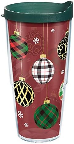 Tervis Plástico feito nos EUA Ornamentos de férias de Natal com paredes duplas Copo de copo isolado mantém bebidas frias e quentes,
