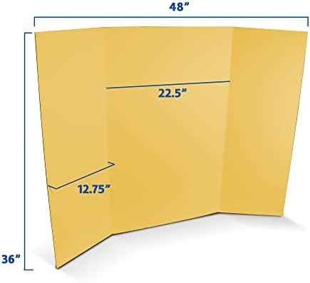 Produtos Flipside - Placa de exibição de 1 Ply Project, 36 x 48, amarelo, pacote de 24