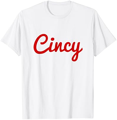 Cincinnati Ohio Classic Red Script Cincy City Camise