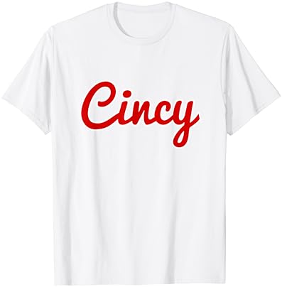 Cincinnati Ohio Classic Red Script Cincy City Camise