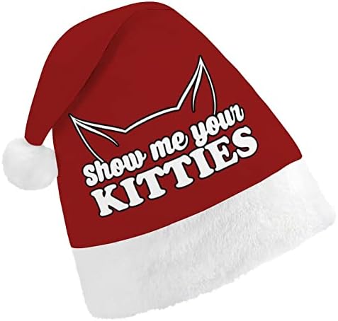 Mostre -me o seu chapéu de Natal para o seu chapéu de Natal para adultos unissex Comfort Classic Xmas Cap para o feriado