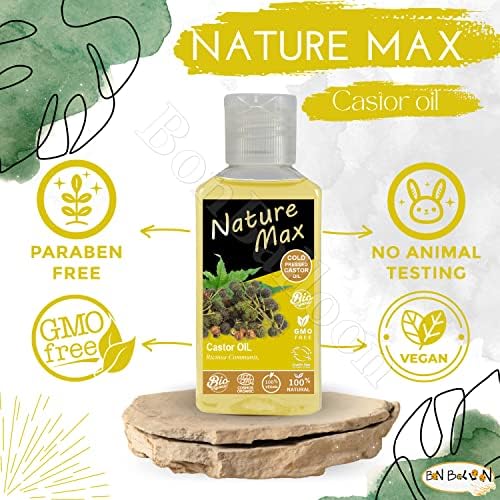 Nature Max Castor Oil Oils Essential Organic Natural Indiluted Pure for Hair Skin Care Sylehes & Syprows Premium Premium