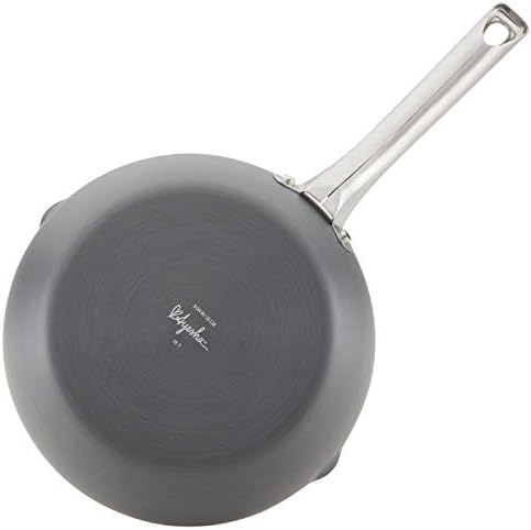 Ayesha Home Collection Hard Anodized Aluminium Chef Pan, 9,75 polegadas, Charcoal Gray
