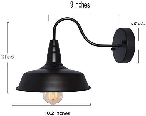 Brightess 61 Retro Black Wall SCENCE GOOSENECECK Lâmpada plana Lâmpada Flor