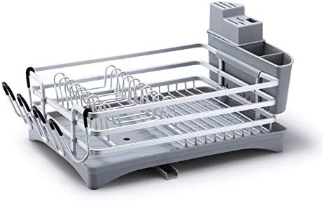 Zyzmh alumínio de alumínio secagem rack rack pia escreador stand stand stand organizer contêiner acessórios