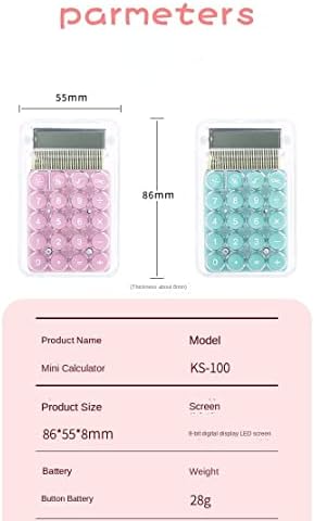 Mini calculadora fofa calculadora kawaii calculadora transparente calculadora portátil de bolso para estudantes e crianças