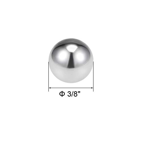 Ta-Vigor 25pcs 3/8 ″ bolas de rolamento, bolas de precisão de aço inoxidável sólidas 304 aço inoxidável G100 para reparação/rolamento de equipamentos/projetos de bricolage/projetos de bricolage