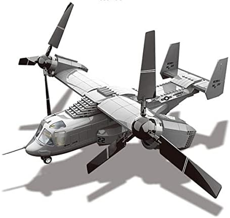 Bell Boeing V -22 Osprey Tiltrotor Aircraft Modelo de caça bem detalhado Blocos de construção Building Conjunto de tijolos Modelo de aeronave Construindo o conjunto de tijolos de helicóptero de brinquedos de brinquedos - Para adolescentes e adultos
