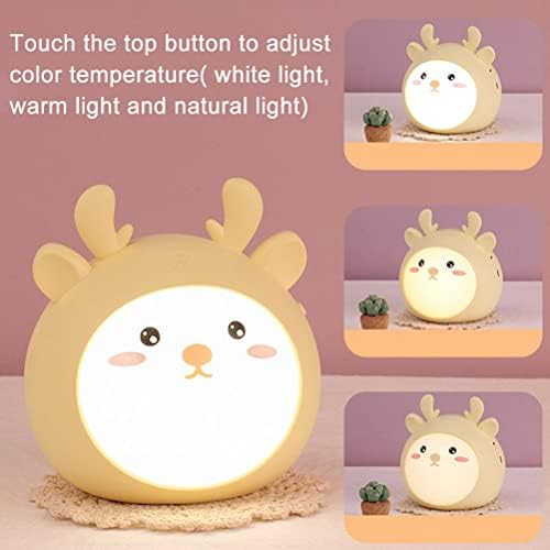 Aolyty Night Light, Cute Deer Kids Night Night Lamp Introcação Luzes de Nursery Dimning