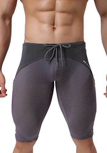 Pessoa corajosa da moda masculina de malha respirável shorts de treinamento de nadar de baú de praia 2240