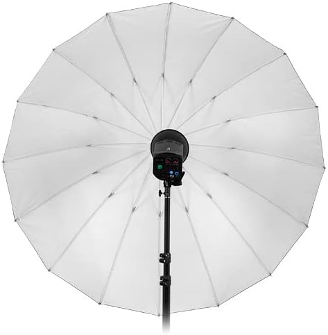 Fotodiox Pro 60in Parabólico Branco Reflexivo Umbrell - Umbrella fotográfica preta/branca de 16 ribra