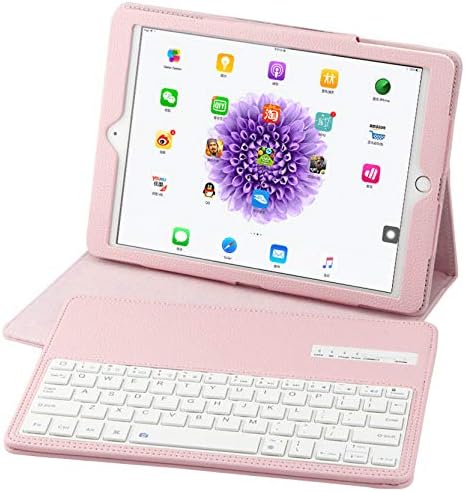Caixa de teclado de couro PU Lrufodya para iPad de 2018, iPad de 2017, iPad Pro 9.7, iPad Air 1 e 2, dobrando o teclado de