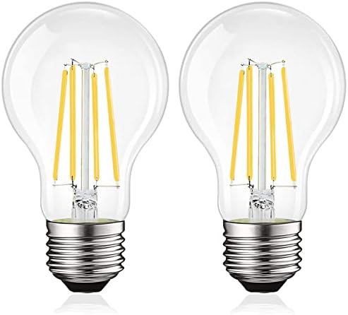 Lâmpadas Luxrite Vintage A19 Lâmpadas LED de 100 watts equivalentes, 1600 lúmens, 5000k Branco brilhante, lâmpadas Edison diminuídas,