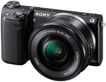 Câmera digital sem espelho NEX-5TL Sony com lente de zoom de potência de 16-50 mm