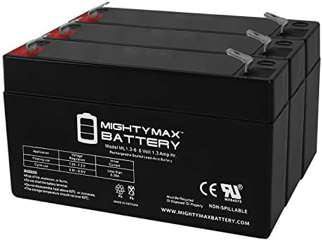 6V 1.3AH Substituição da bateria para o alarme GE Simon XT III V3 - 3 pacote
