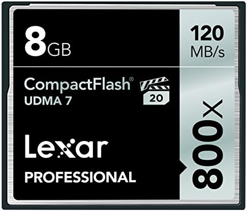 LEXAR PROFISSIONAL 800X 8GB VPG-20 COMPACTFLASH CARD C/IMAGEM GRATUITO SOFTUE 5 Software LCF8GBCRBNA800