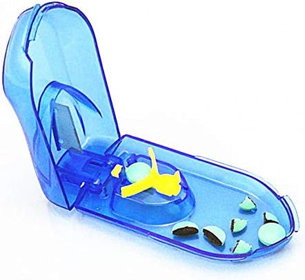 U-K Slice Box Cutting Tools Tools Dispositivo de corte portátil de cortador de comprimidos para pílula para viajar Bom design azul